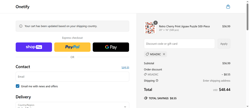 15% Off on Apparel at Onetify - Save with Verified Coupon