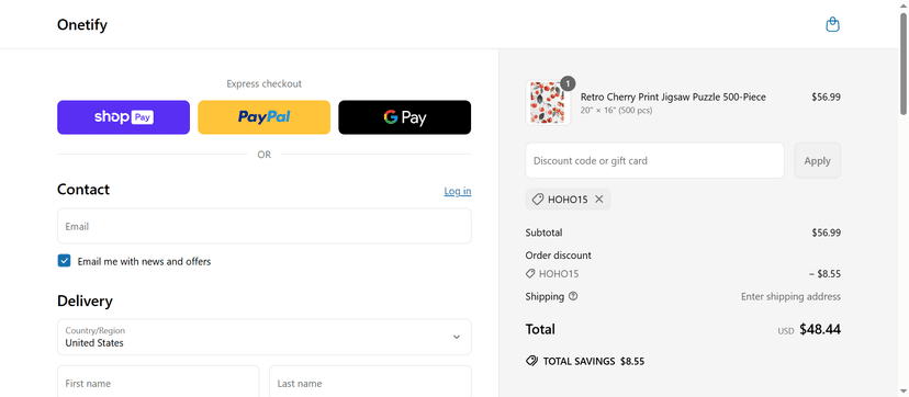 15% Off on Home Goods - Save Big at Onetify